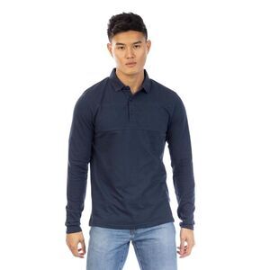 Peter Werth Mens Noaks Long-Sleeved Polo Shirt / Dark Navy